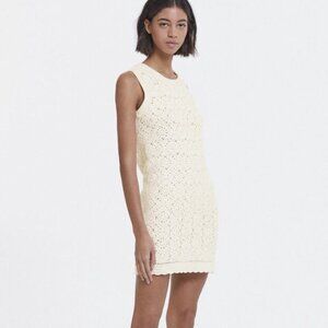 Kooples - Short Sleeveless White Crochet Dress